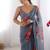 georgette printed saree with moti lace border