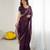 embellished star georgette embroidery work and moti work saree