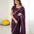 embellished star georgette embroidery work and moti work saree