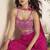 rani pink sequance embroidered croptop plazzo suit set festive wear