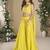 yellow colour beads work designer festive palazzo set