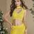 yellow colour beads work designer festive palazzo set