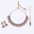 Splendid leaf and paisley design pearls guchha gold plated choker necklace set with maangikka for women and girls