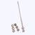 Excellent round shape cz studded gold plated choker necklace set with maangikka for women and girls