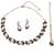 Eye-catchy round and paisley design gold plated choker necklace set with maangikka for women and girls