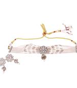 Fabulous flower design gold plated pearl choker necklace set for women and girls