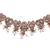 Glorious heart and flower design gold plated choker necklace set with maangikka for women and girls