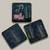 Pichwai Wooden Coasters Set of 6 with Stand