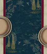Pichwai Nathdwara Table Runner - Aqua
