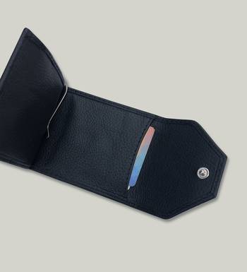 Cl   Small-Grain Black Leather Multi Function Men   s Wallet 2