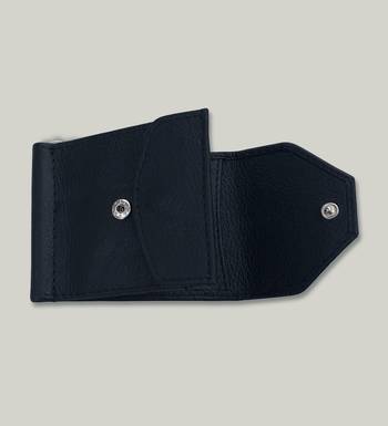 Cl   Small-Grain Black Leather Multi Function Men   s Wallet 3