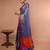 Sky Blue Blended Silk Saree With Broad Purple Border