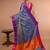 Sky Blue Blended Silk Saree With Broad Purple Border