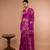 Pink Bhagalpuri Silk With White Floral Prints On It