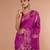 Pink Bhagalpuri Silk With White Floral Prints On It