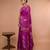 Pink Bhagalpuri Silk With White Floral Prints On It