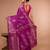 Pink Bhagalpuri Silk With White Floral Prints On It