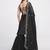 Black mirror work kurta with embroidered dupatta and georgette sharara set