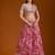 Pink Floral Organza Lehenga with Sequin and Zari Embellished Blouse