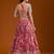 Pink Floral Organza Lehenga with Sequin and Zari Embellished Blouse