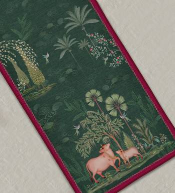 Pichwai Table Runner Online | Handcrafted Luxury Dining Table Linen 3