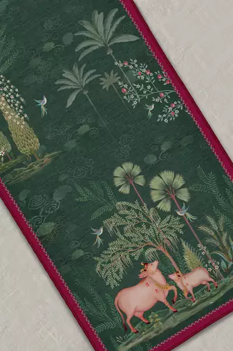 Pichwai Table Runner Online | Handcrafted Luxury Dining Table Linen