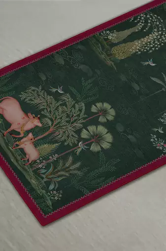 Pichwai Table Runner Online | Handcrafted Luxury Dining Table Linen