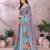 Purple woven cotton silk saree with blouse piece