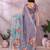 Purple woven cotton silk saree with blouse piece