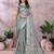 Grey woven cotton silk saree with blouse piece