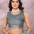 Grey woven cotton silk saree with blouse piece