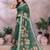 Green woven cotton silk saree with blouse piece