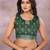 Green woven cotton silk saree with blouse piece