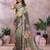 Green woven cotton silk saree with blouse piece