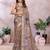 Beige woven cotton silk saree with blouse piece