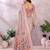 Pink woven cotton silk saree with blouse piece