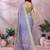 Purple woven cotton silk saree with blouse piece
