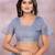 Light blue woven cotton silk saree with blouse piece