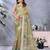 Mehendi woven cotton silk saree with blouse piece