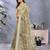 Mehendi woven cotton silk saree with blouse piece