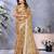 Rust woven cotton silk saree with blouse piece