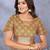 Rust woven cotton silk saree with blouse piece