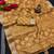 Rust woven cotton silk saree with blouse piece