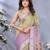 Green woven cotton silk saree with blouse piece