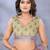 Green woven cotton silk saree with blouse piece