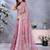Pink woven cotton silk saree with blouse piece