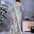 Blue woven cotton silk saree with blouse piece