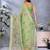 Green woven cotton silk saree with blouse piece