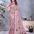 Pink woven cotton silk saree with blouse piece