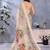 Beige woven cotton silk saree with blouse piece